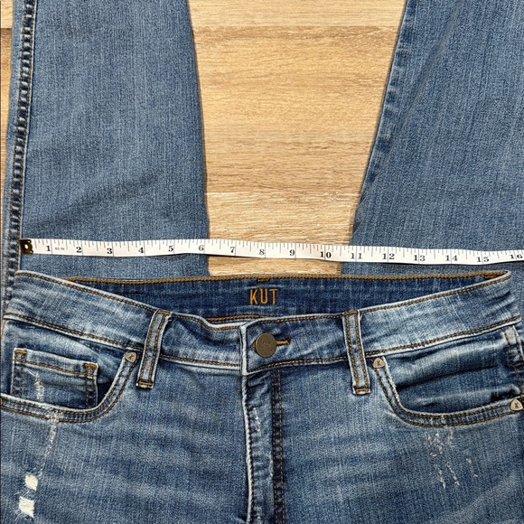 Kut from the Kloth Size 10 High Rise Faded Blue Toothpick Skinny Jeans - Picture 4 of 12